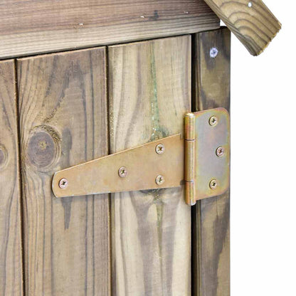 Capanno da Giardino con Porta 69,5x32x178 cm in Pino Impregnato