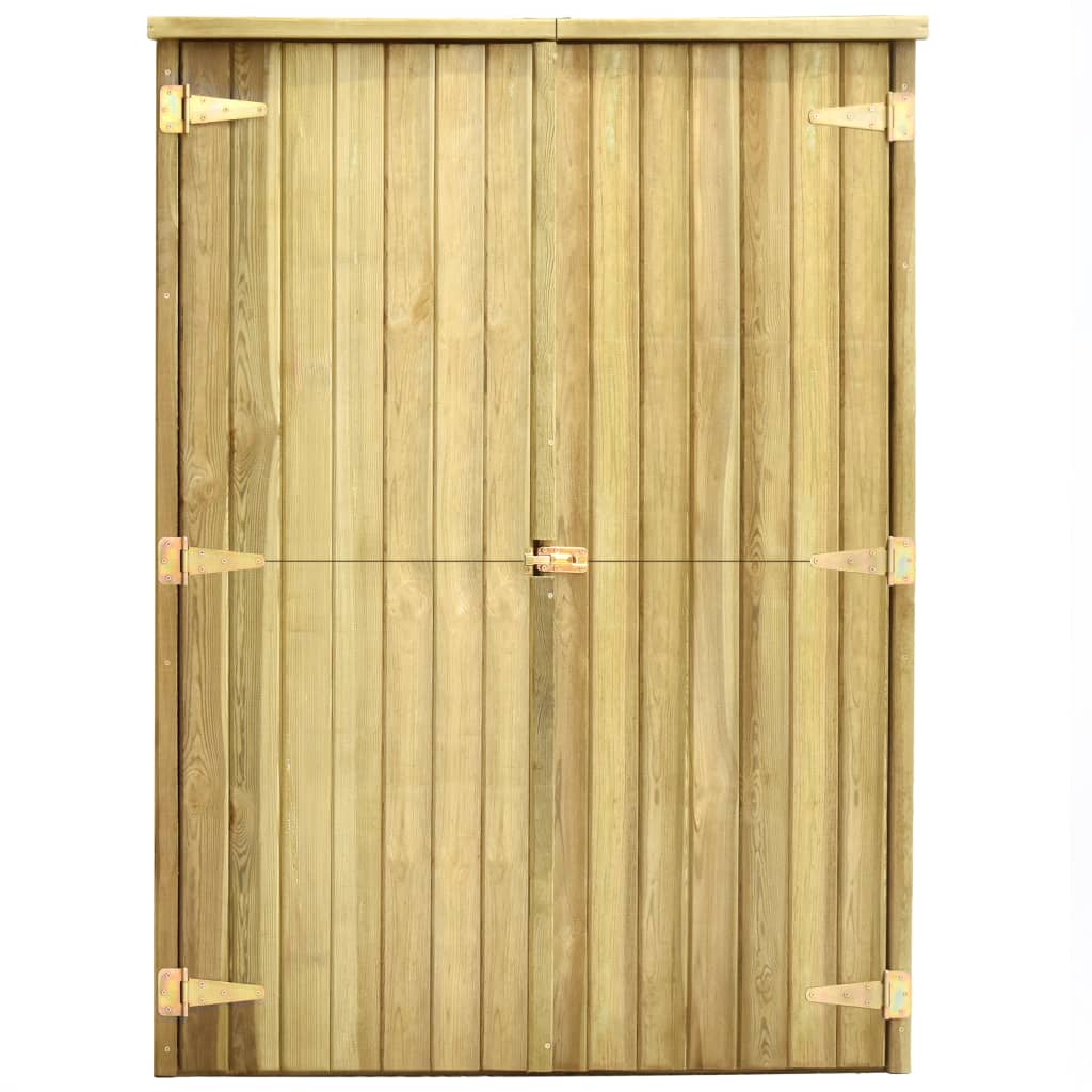 Rimessa Attrezzi da Giardino 123x50x171cm in Pino Impregnato