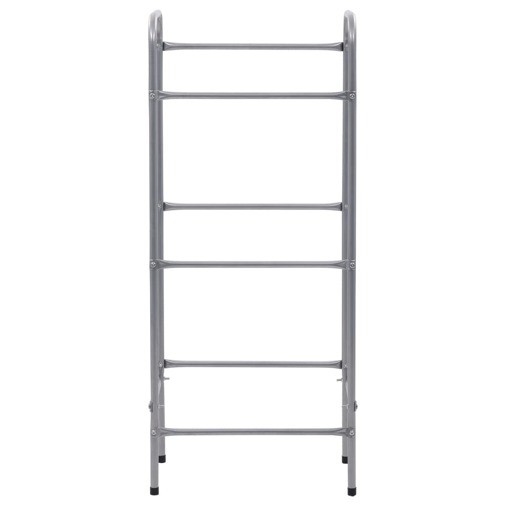 Supporto con Ripiani per 3 Casse Argento 50x33x116 cm Acciaio