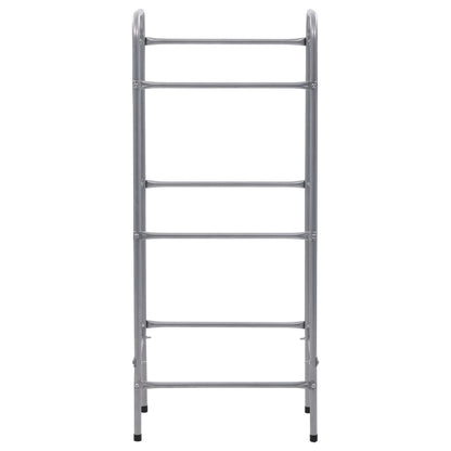 Supporto con Ripiani per 3 Casse Argento 50x33x116 cm Acciaio