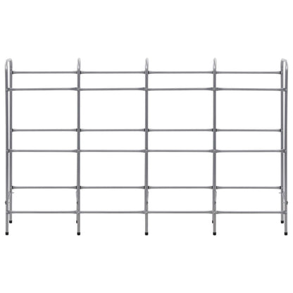 Supporto con Ripiani per 12 Casse Argento 190x33x116 cm Acciaio