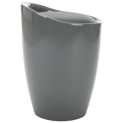 Sgabello con Contenitore Grigio in Similpelle | homemem39