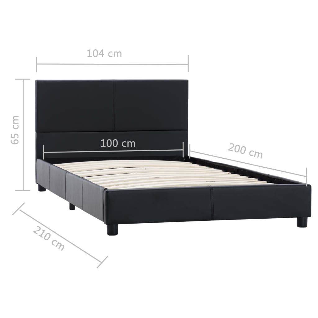 Giroletto Nero in Similpelle 100x200 cm | homemem39
