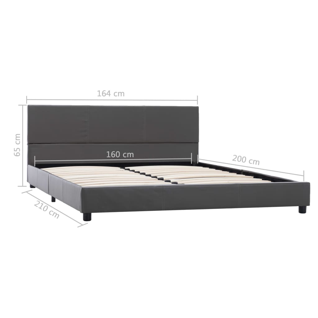 Giroletto Grigio in Similpelle 160x200 cm | homemem39