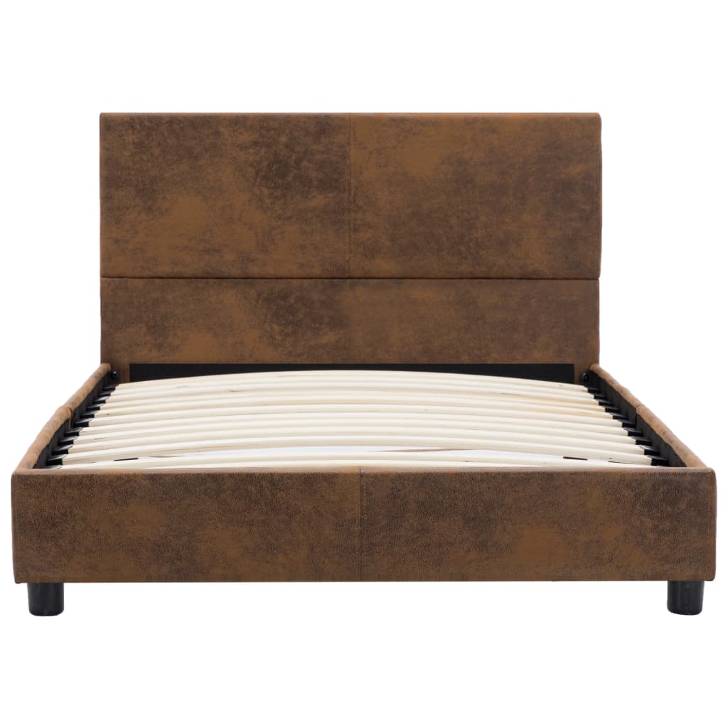 Giroletto Marrone in Similpelle Scamosciata 90x200 cm | homemem39