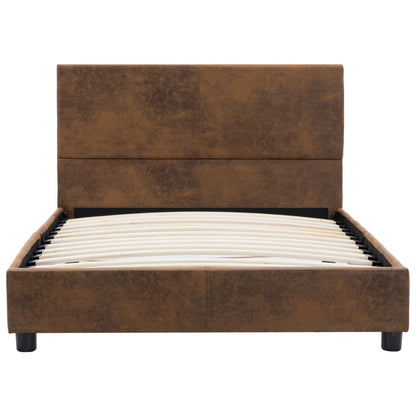 Giroletto Marrone in Similpelle Scamosciata 90x200 cm | homemem39