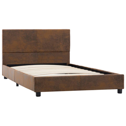 Giroletto Marrone in Similpelle Scamosciata 100x200 cm | homemem39