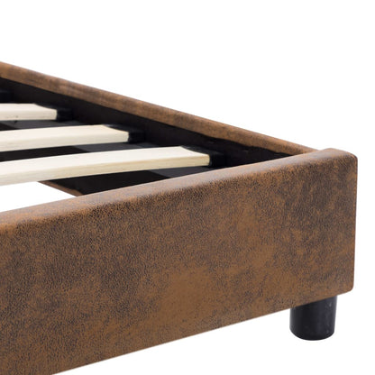 Giroletto Marrone in Similpelle Scamosciata 100x200 cm | homemem39