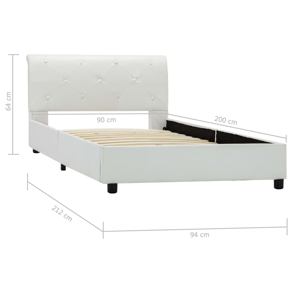 Giroletto Bianco in Similpelle 90x200 cm | homemem39