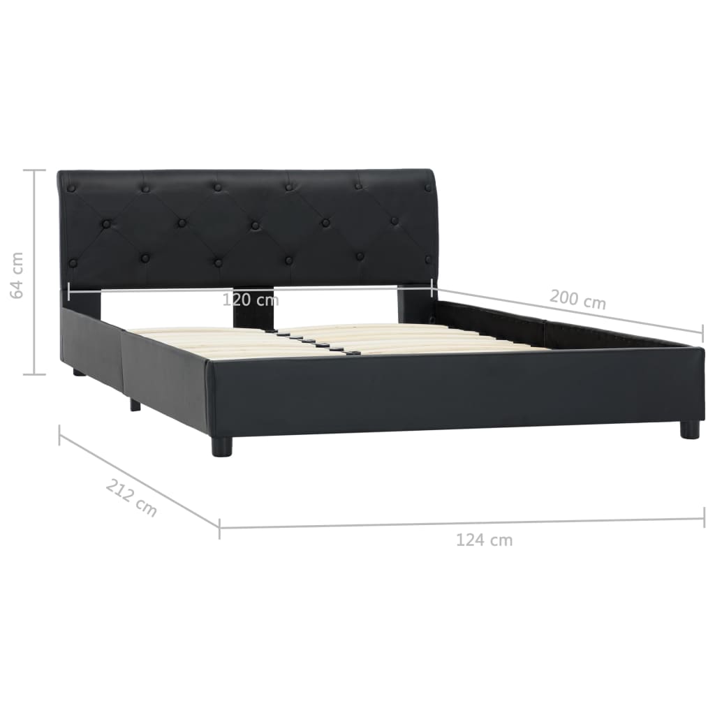 Giroletto Nero in Similpelle 120x200 cm | homemem39
