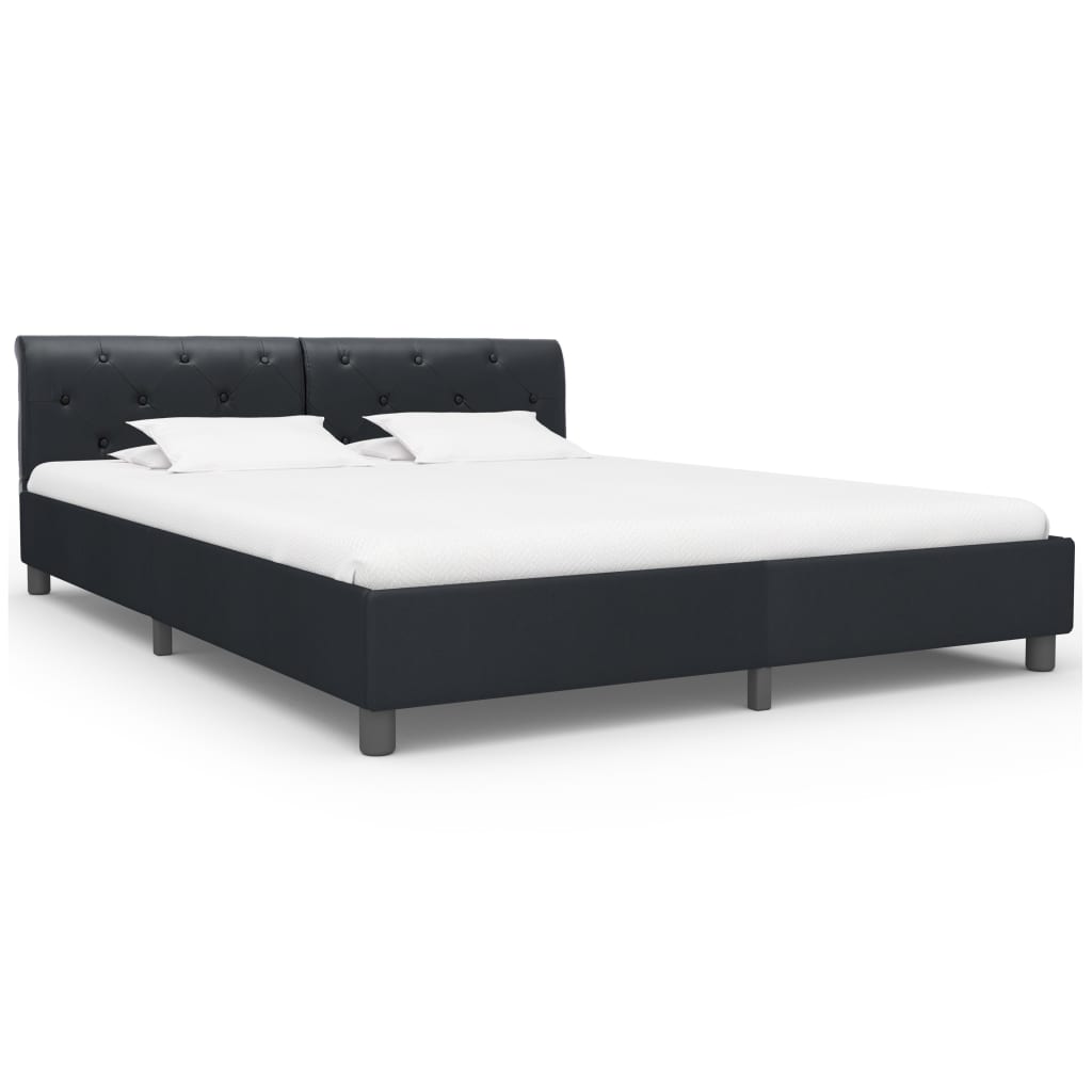 Giroletto Nero in Similpelle 160x200 cm | homemem39