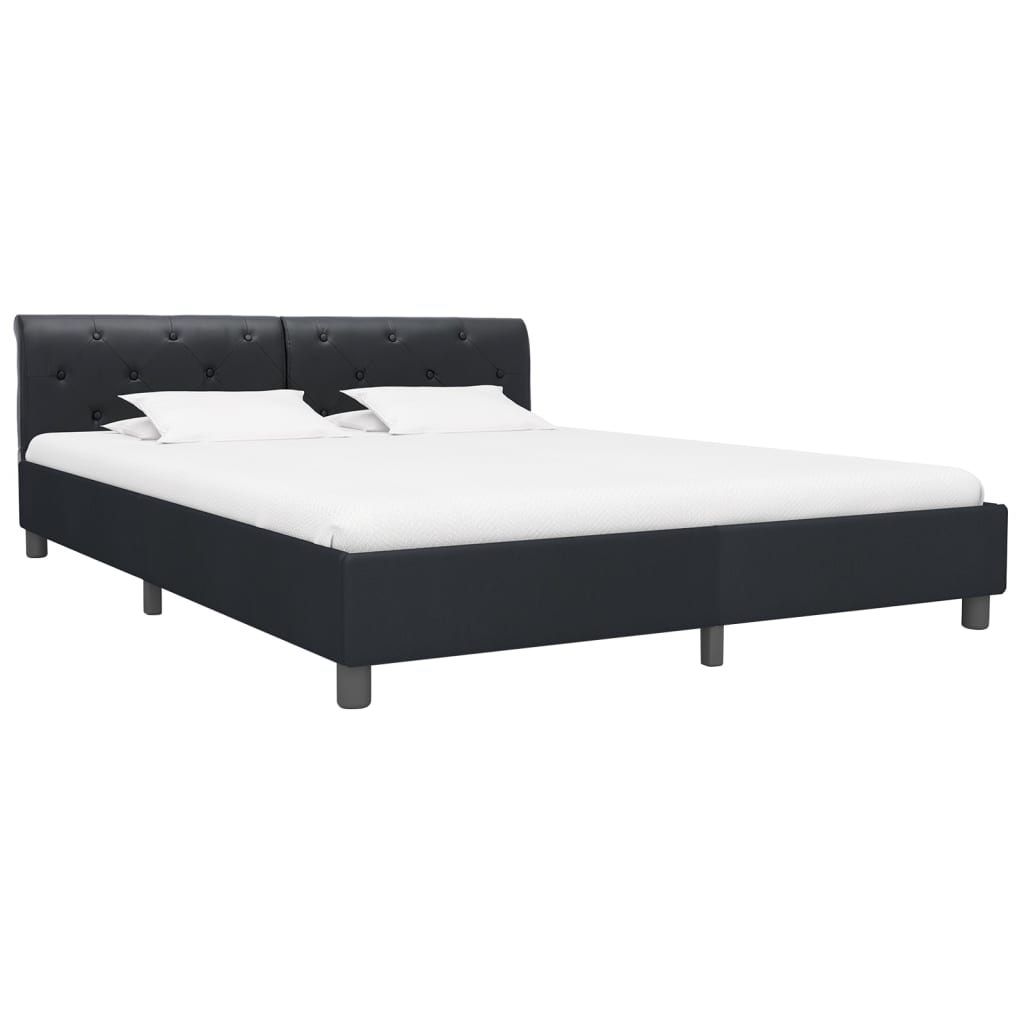 Giroletto Nero in Similpelle 180x200 cm | homemem39