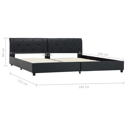 Giroletto Nero in Similpelle 180x200 cm | homemem39