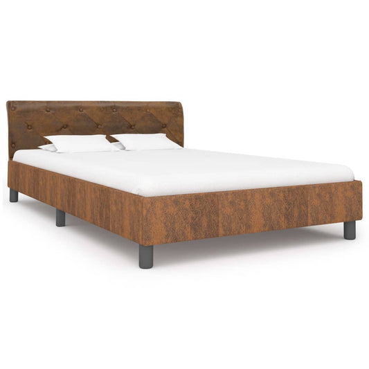 Giroletto Marrone in Similpelle Scamosciata 120x200 cm | homemem39