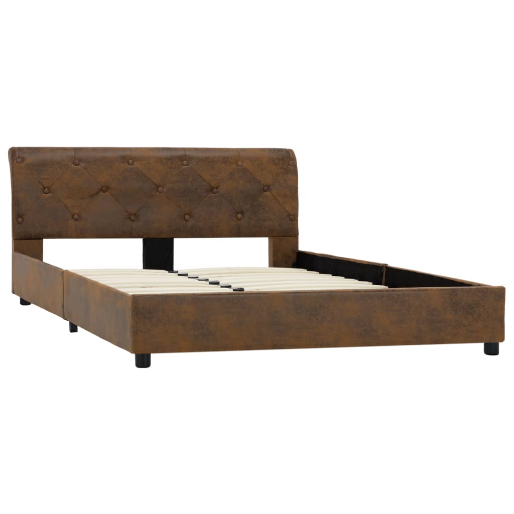 Giroletto Marrone in Similpelle Scamosciata 120x200 cm | homemem39