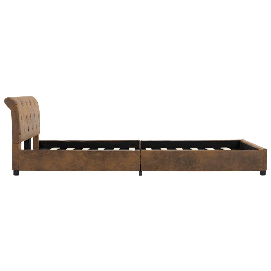 Giroletto Marrone in Similpelle Scamosciata 120x200 cm | homemem39