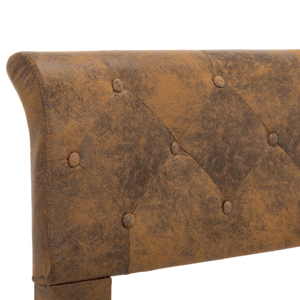 Giroletto Marrone in Similpelle Scamosciata 120x200 cm | homemem39