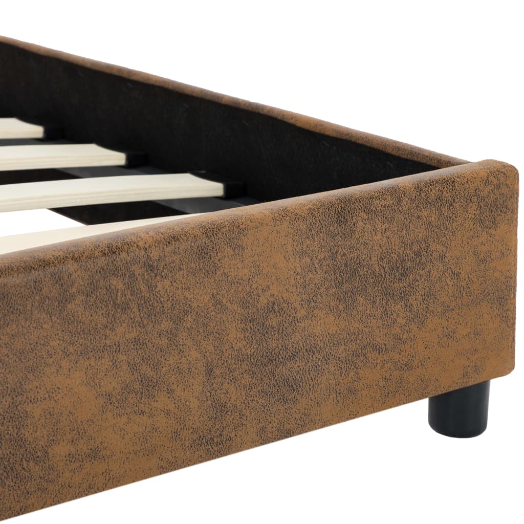 Giroletto Marrone in Similpelle Scamosciata 140x200 cm