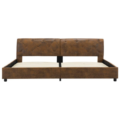 Giroletto Marrone in Similpelle Scamosciata 180x200 cm | homemem39