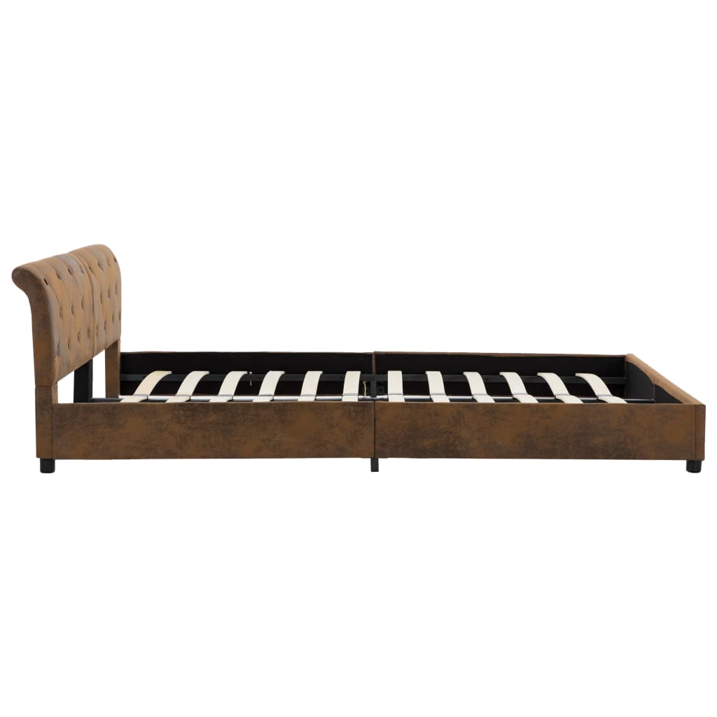 Giroletto Marrone in Similpelle Scamosciata 180x200 cm | homemem39