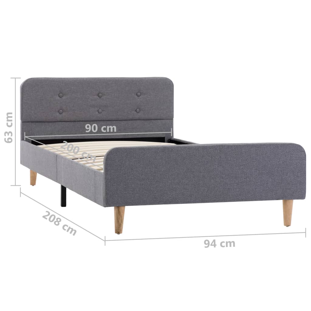 Giroletto Grigio Chiaro in Tessuto 90x200 cm | homemem39