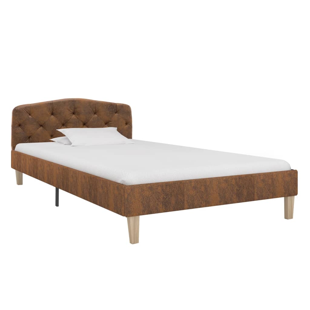 Giroletto Marrone in Similpelle Scamosciata 90x200 cm | homemem39