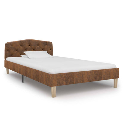 Giroletto Marrone in Similpelle Scamosciata 90x200 cm | homemem39