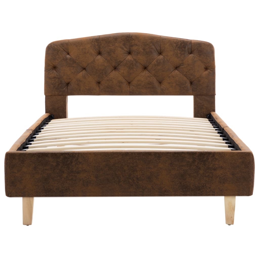 Giroletto Marrone in Similpelle Scamosciata 90x200 cm | homemem39