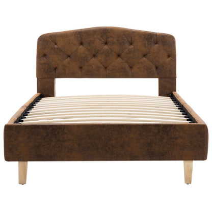 Giroletto Marrone in Similpelle Scamosciata 90x200 cm | homemem39