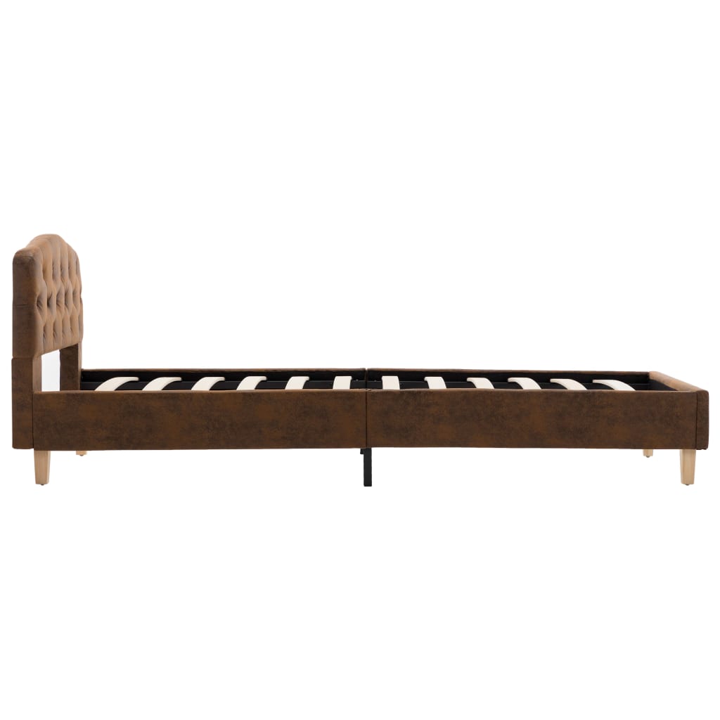 Giroletto Marrone in Similpelle Scamosciata 90x200 cm | homemem39