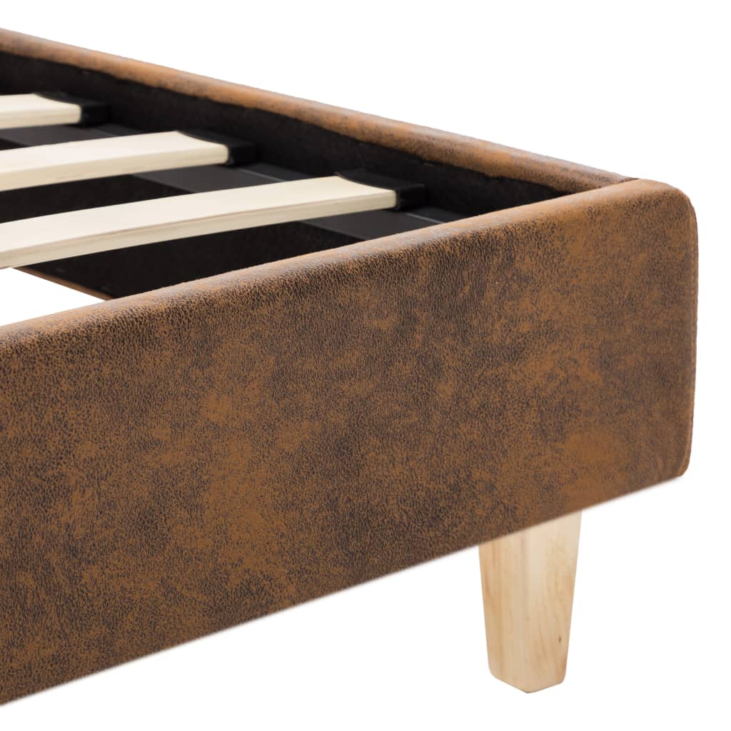 Giroletto Marrone in Similpelle Scamosciata 90x200 cm | homemem39