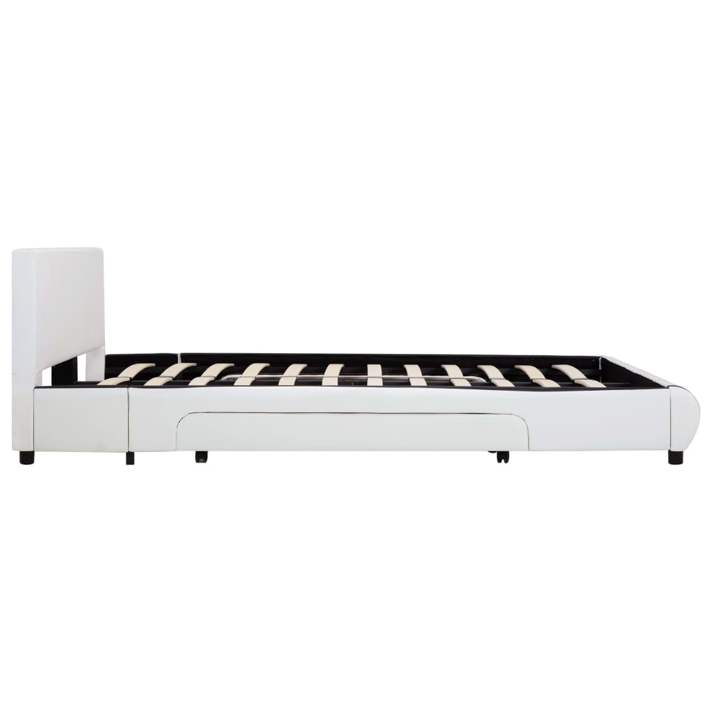 Giroletto con Cassetti Bianco in Similpelle 140x200 cm | homemem39