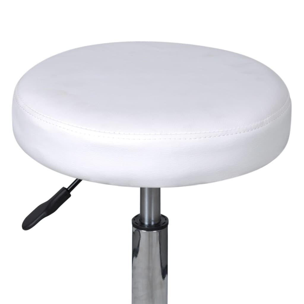 Sgabelli da Ufficio 2 pz Bianchi 35,5x84 cm in Similpelle | homemem39