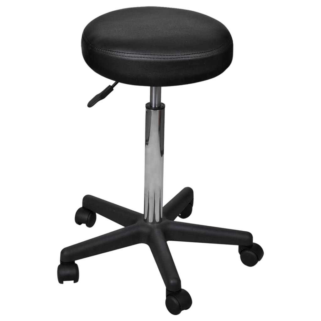 Sgabelli da Ufficio 2 pz Neri 35,5x84 cm in Similpelle | homemem39
