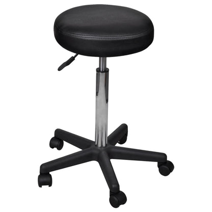 Sgabelli da Ufficio 2 pz Neri 35,5x84 cm in Similpelle | homemem39