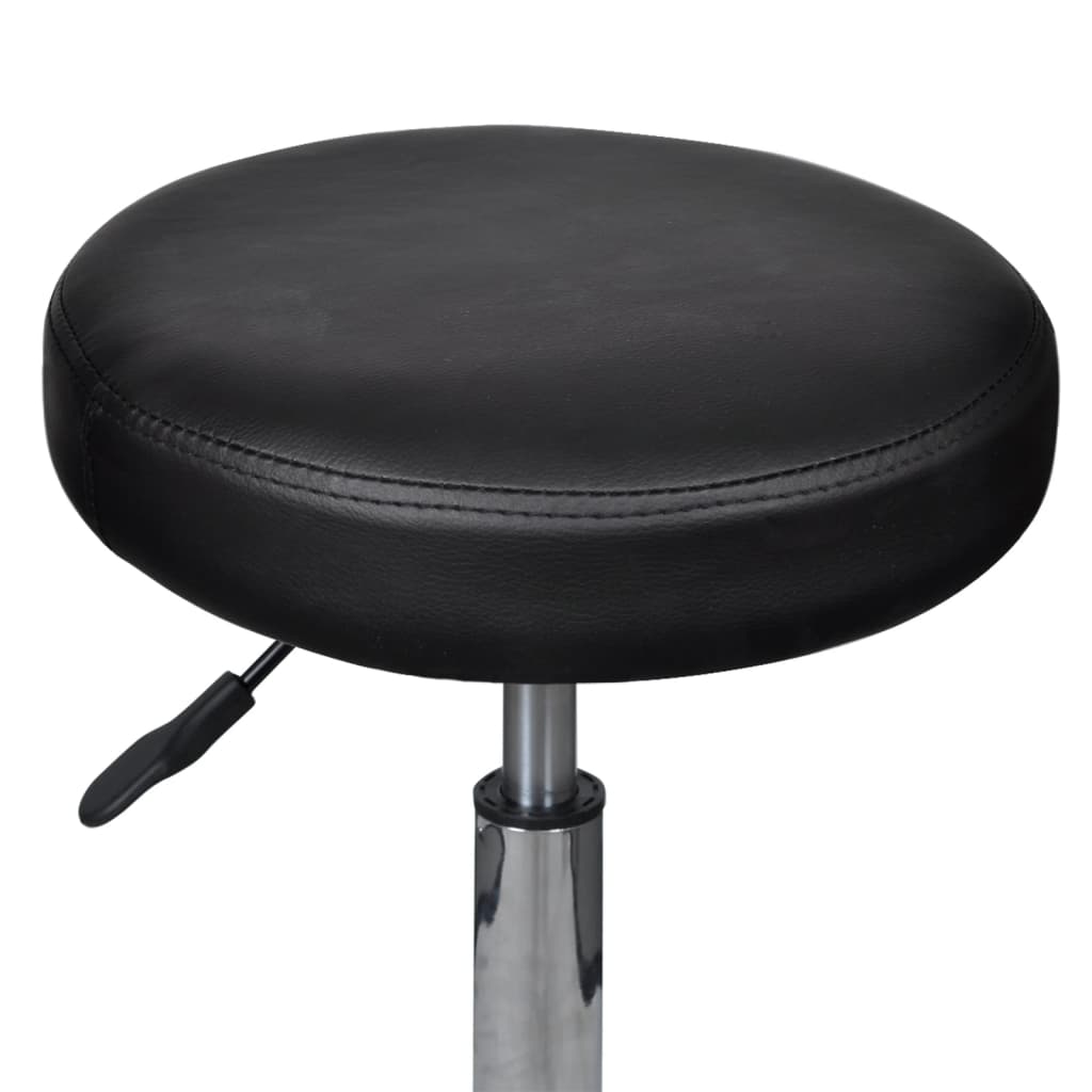 Sgabelli da Ufficio 2 pz Neri 35,5x84 cm in Similpelle | homemem39