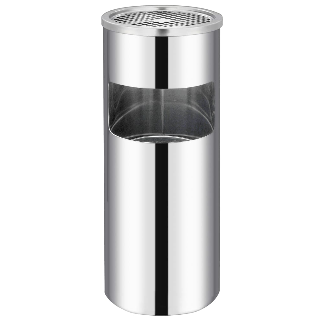 Pattumiera con Posacenere da Albergo 30 L Acciaio Inox - homemem39