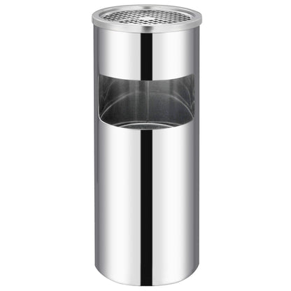 Pattumiera con Posacenere da Albergo 30 L Acciaio Inox - homemem39