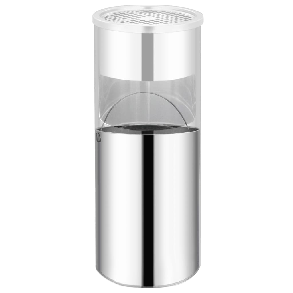 Pattumiera con Posacenere da Albergo 30 L Acciaio Inox - homemem39