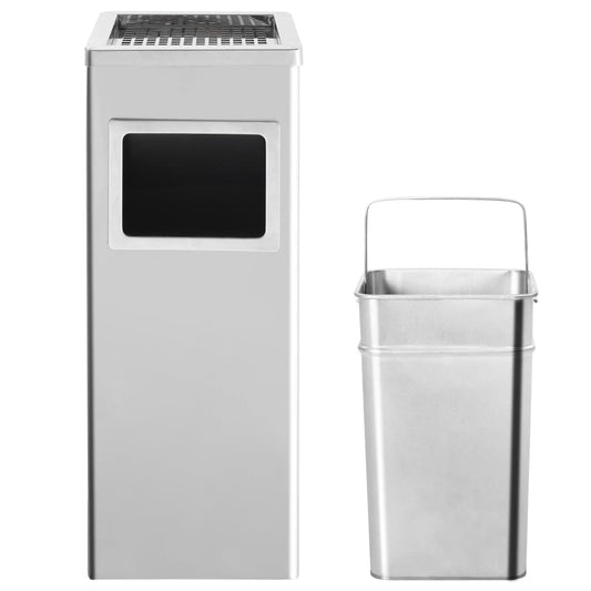 Pattumiera con Posacenere da Albergo 36 L Acciaio Inox | homemem39