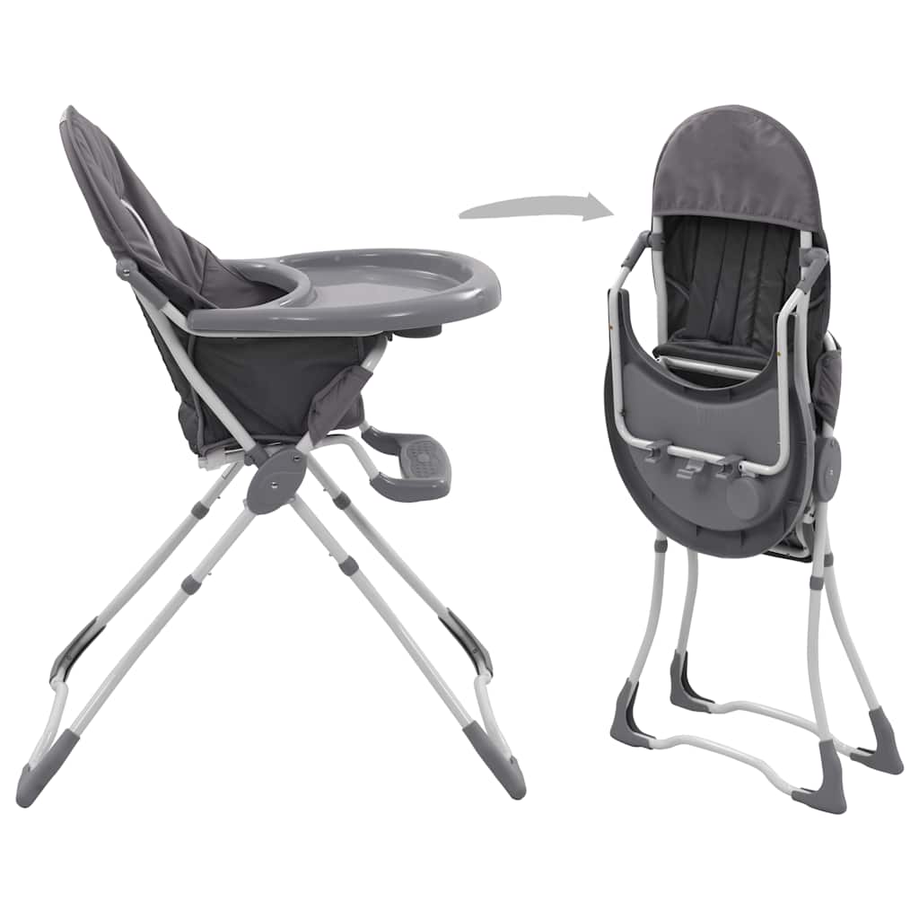 Seggiolone Pappa per Bambini Grigio e Bianco - homemem39