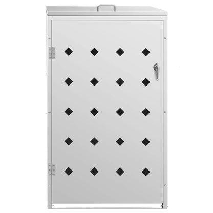 Copribidone per Spazzatura Singolo 240 L in Acciaio Inox - homemem39