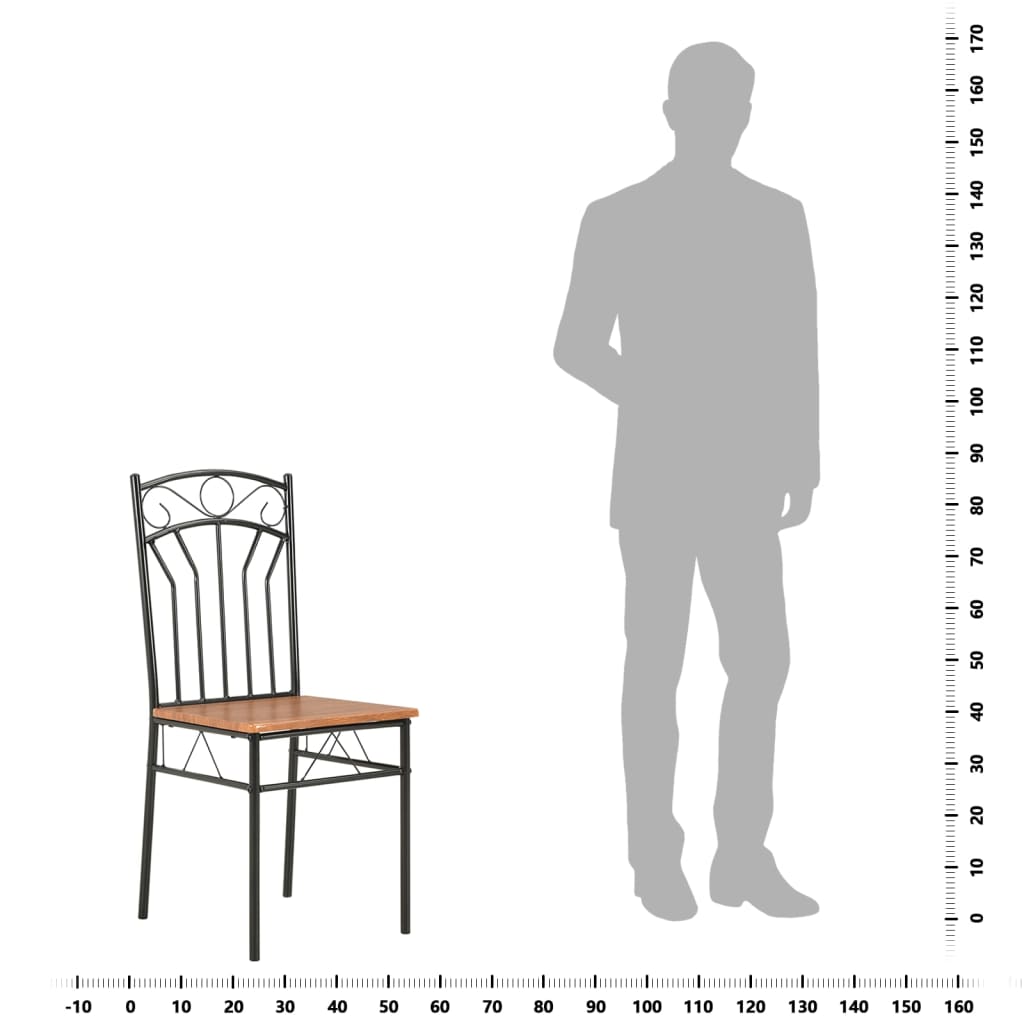 Sedie per Sala da Pranzo 6 pz Marroni in MDF | homemem39