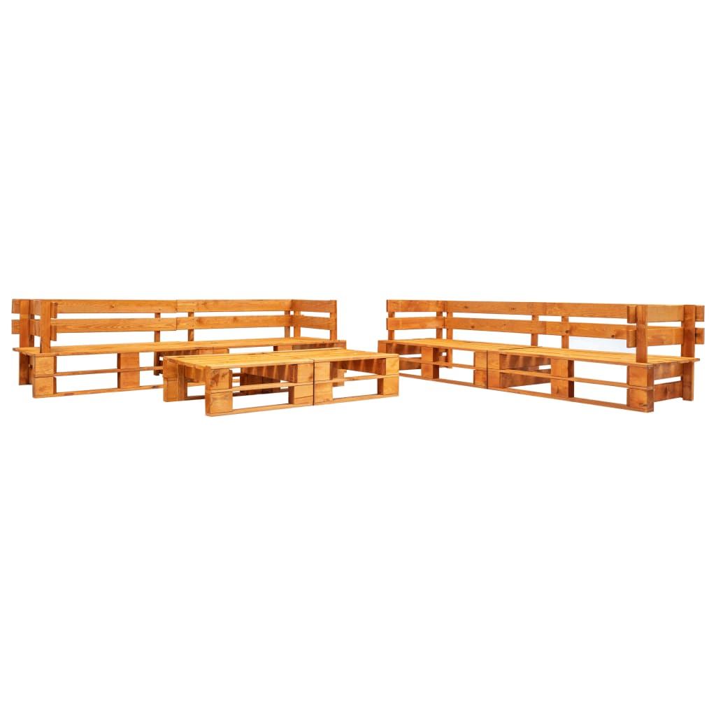 Set Divani da Giardino Pallet 6 pz con Cuscini Grigi in Legno | homemem39