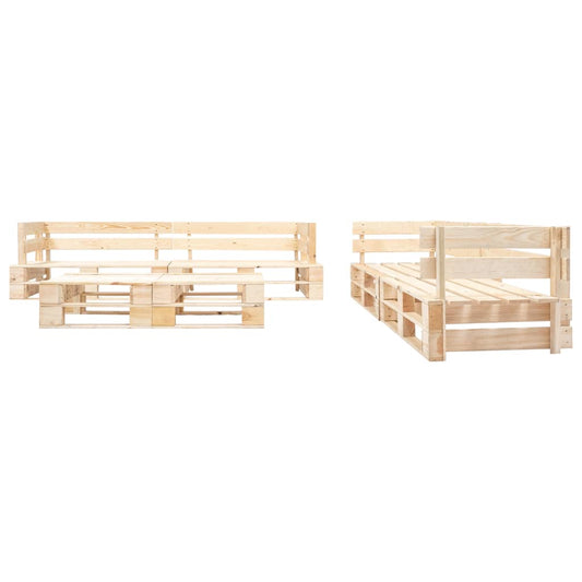 Set Divani da Giardino con Pallet 6 pz in Legno Naturale