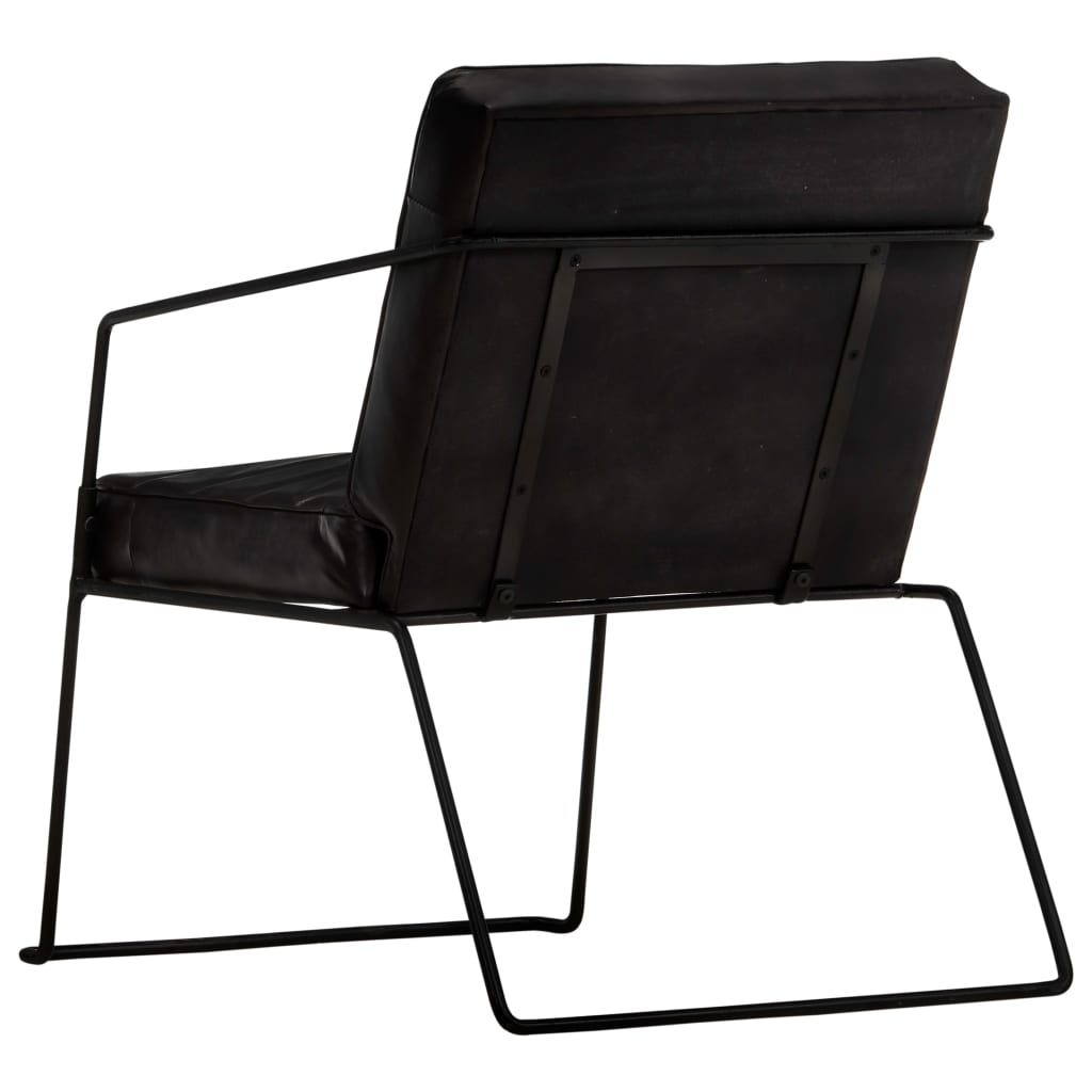 Poltrona Nera in Vera Pelle - homemem39