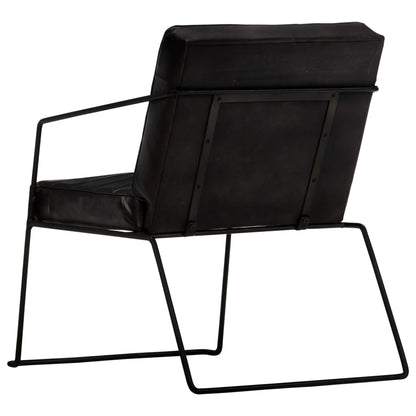 Poltrona Nera in Vera Pelle - homemem39