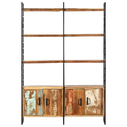 Libreria a 4 Livelli Legno Massello di Recupero 124x30x180 cm | homemem39