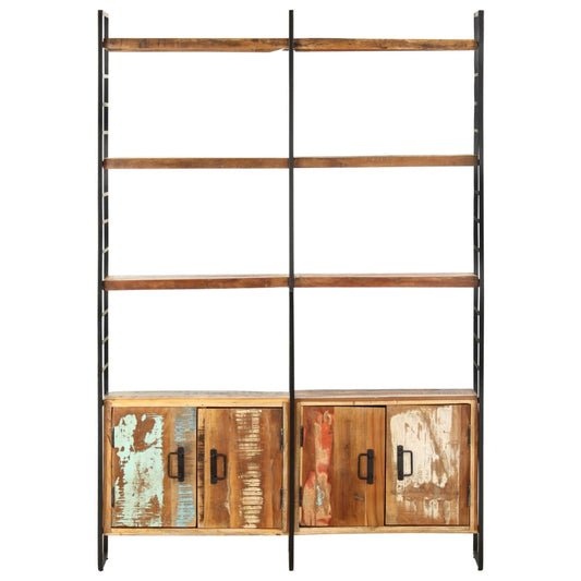 Libreria a 4 Livelli Legno Massello di Recupero 124x30x180 cm | homemem39