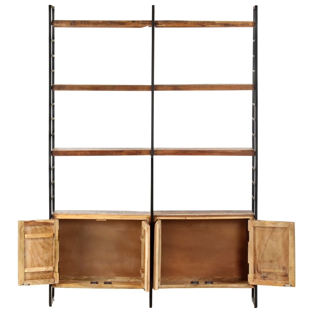 Libreria a 4 Livelli Legno Massello di Recupero 124x30x180 cm | homemem39